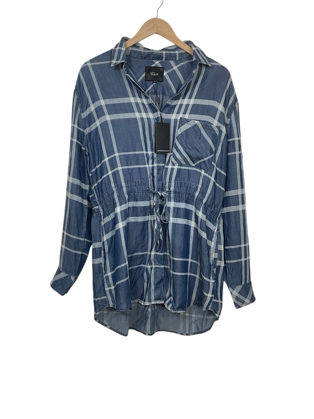 Rails Blue Plaid Chambray Shirt Size Small